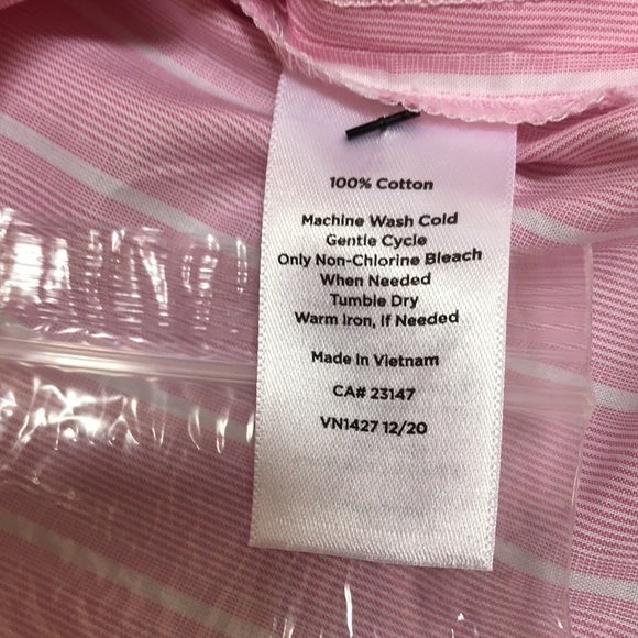 NWT! TALBOTS Size 1X pink front button cotton top - Picture 5 of 7